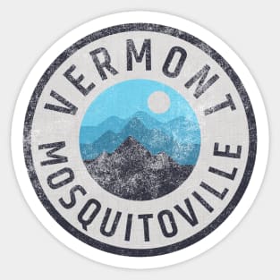 Mosquitoville, VT - Mtns (Distressed) Sticker